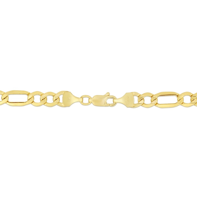 5.6mm Figaro Chain Necklace in Hollow 10K Gold – 20"