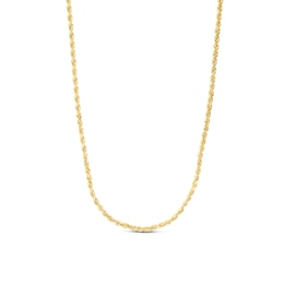 3.0mm Rope Chain Necklace in Solid 10K Gold - 22”