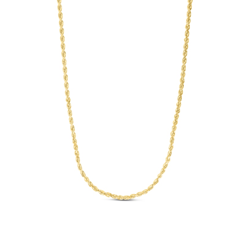 Main Image 1 of 3.0mm Rope Chain Necklace in Solid 10K Gold - 22”