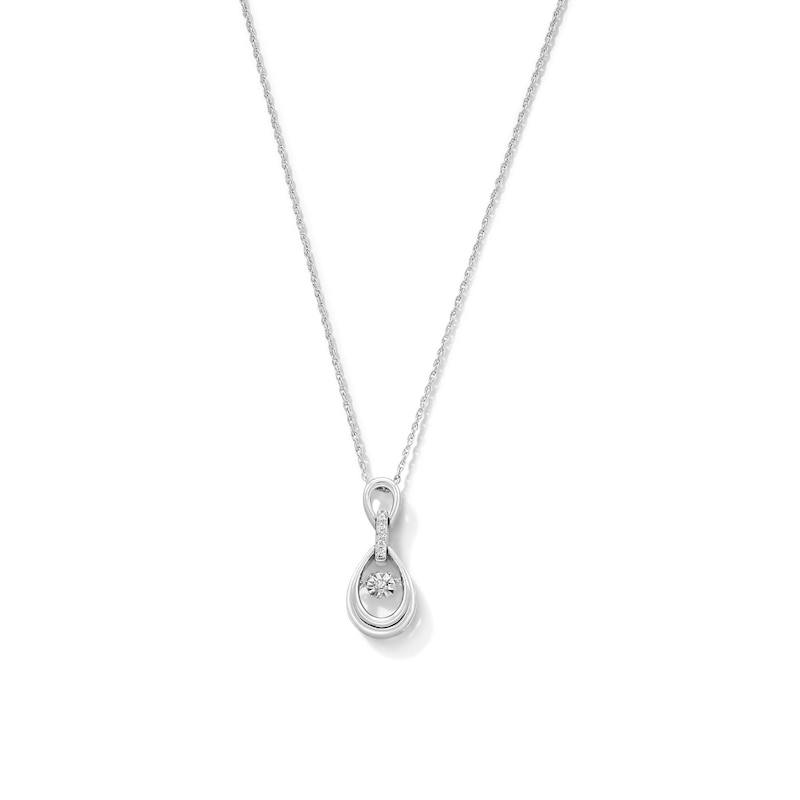 Main Image 1 of Unstoppable Love™ 0.065 CT. T.W. Diamond Doorknocker Pendant in Sterling Silver