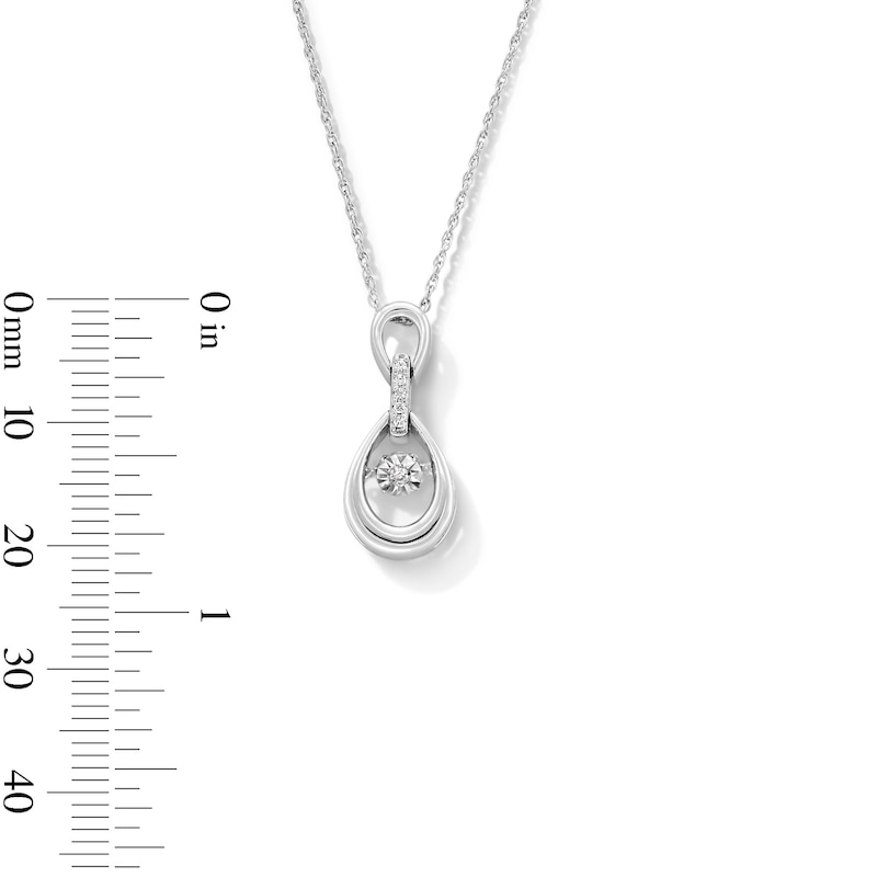 Main Image 2 of Unstoppable Love™ 0.065 CT. T.W. Diamond Doorknocker Pendant in Sterling Silver