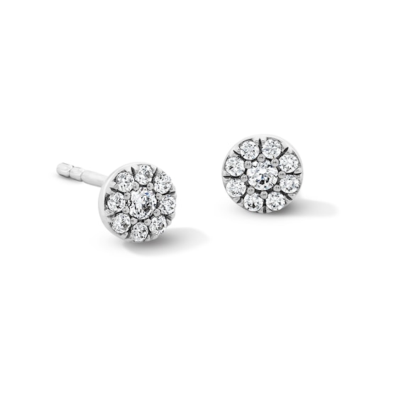 0.12 CT. T.W. Certified Lab-Created Multi-Diamond Stud Earrings in Sterling Silver (F/VS2)
