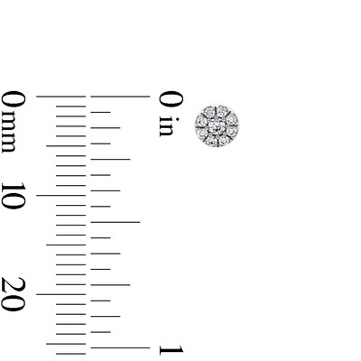 0.12 CT. T.W. Certified Lab-Created Multi-Diamond Stud Earrings in Sterling Silver (F/VS2)
