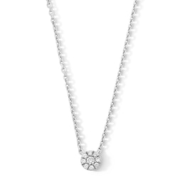 0.15 CT. T.W. Certified Lab-Grown Multi-Diamond Necklace in Sterling Silver (F/VS2)