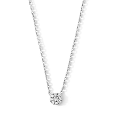 0.15 CT. T.W. Certified Lab-Created Multi-Diamond Necklace in Sterling Silver (F/VS2)
