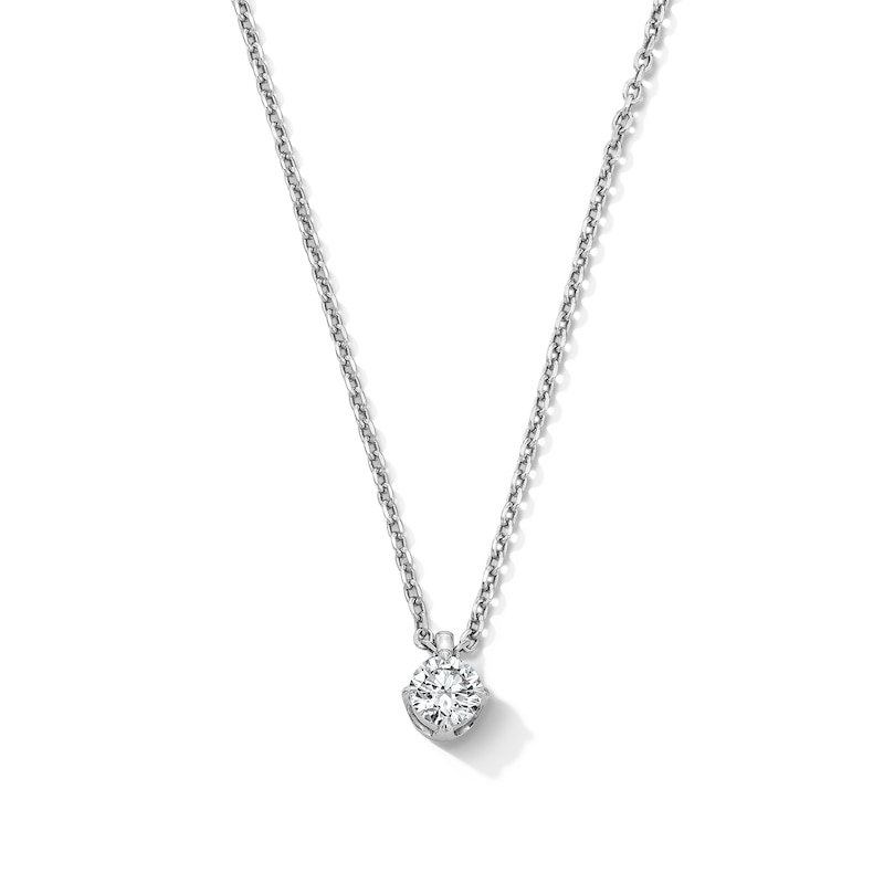 Main Image 1 of 0.15 CT. T.W. Certified Lab-Created Multi-Diamond Necklace in Sterling Silver (F/VS2)