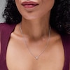 Thumbnail Image 2 of 0.15 CT. T.W. Certified Lab-Grown Multi-Diamond Necklace in Sterling Silver (F/VS2)