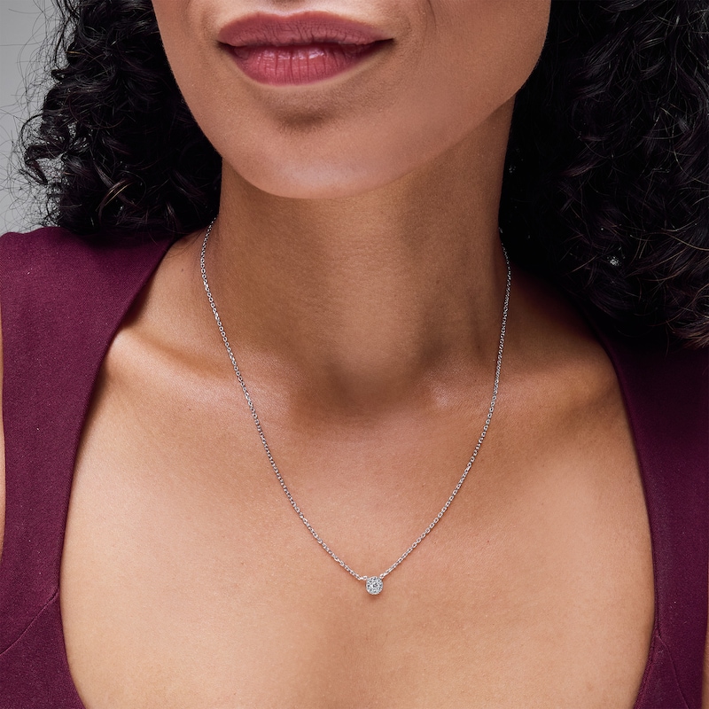 0.15 CT. T.W. Certified Lab-Grown Multi-Diamond Necklace in Sterling Silver (F/VS2)