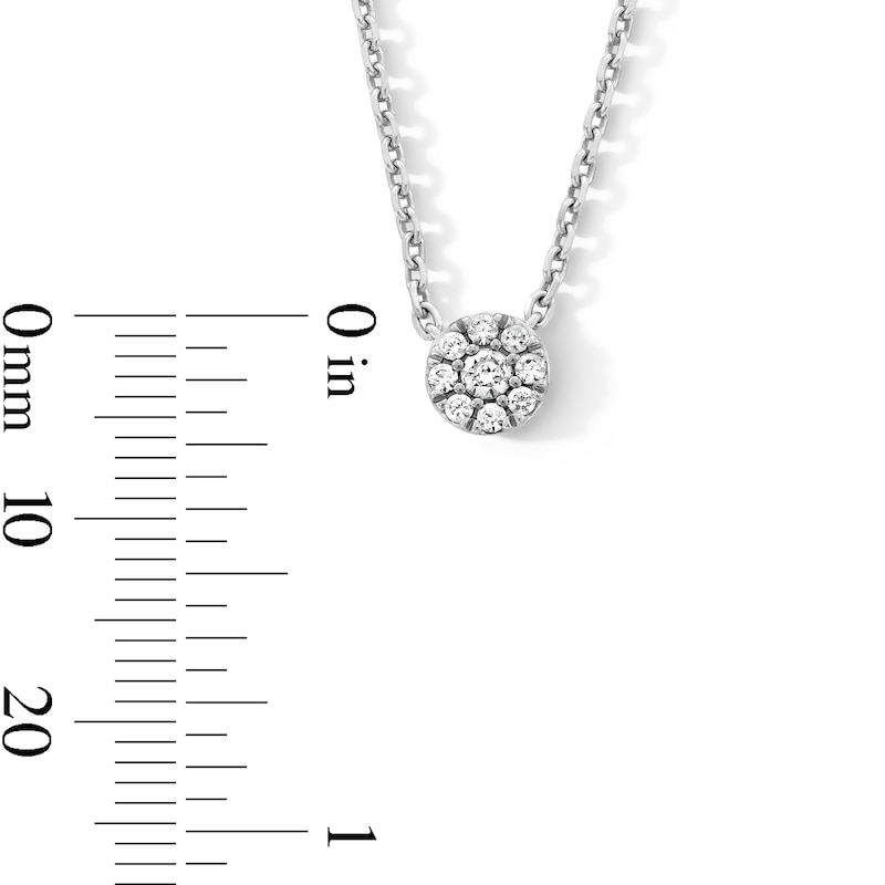 Main Image 3 of 0.15 CT. T.W. Certified Lab-Created Multi-Diamond Necklace in Sterling Silver (F/VS2)