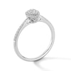 Thumbnail Image 2 of 0.25 CT. T.W. Pear-Shaped Certified Lab-Grown Multi-Diamond Frame Promise Ring in 10K White Gold (F/VS2)