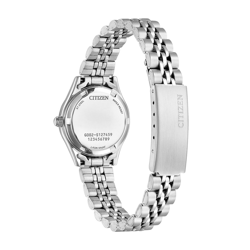 Ladies' Citizen Crystal Accent Watch with Blue Mother-of-Pearl Dial (Model: EQ0530-51N)