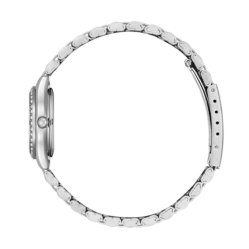 Ladies' Citizen Crystal Accent Watch with Blue Mother-of-Pearl Dial (Model: EQ0530-51N)