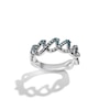 Thumbnail Image 1 of Limor Mindful Jewellery Elements Water Blue Topaz and White Sapphire Waves Ring in Sterling Silver