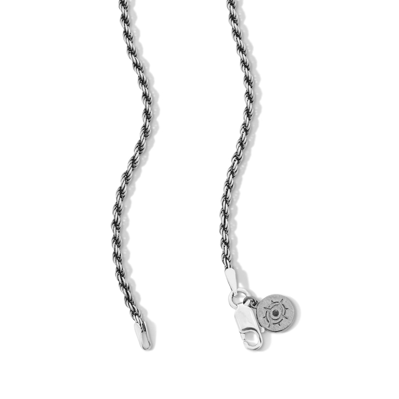 Main Image 2 of Limor Mindful Jewellery Onyx and 0.18 CT. T.W. Black Diamond Pendant in Black Rhodium-Plated Sterling Silver - 22”