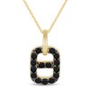 Thumbnail Image 1 of Onyx Mariner Link Doorknocker Pendant in 10K Gold