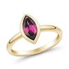 Thumbnail Image 1 of Bezel-Set Marquise-Cut Rhodolite Garnet Solitaire Ring in 10K Gold