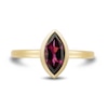 Thumbnail Image 3 of Bezel-Set Marquise-Cut Rhodolite Garnet Solitaire Ring in 10K Gold