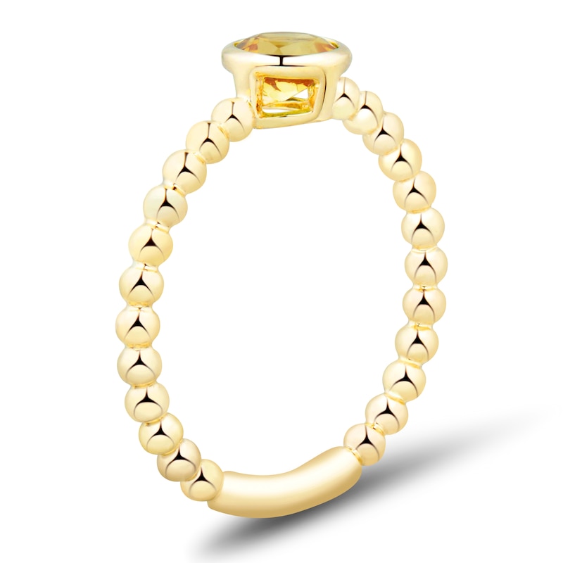 Main Image 2 of Stackable Bezel-Set Citrine Solitaire Ring in 10K Gold
