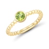 Thumbnail Image 1 of 5.0mm Peridot Bezel-Set Solitaire Ring in 10K Gold