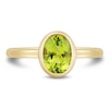 Thumbnail Image 3 of 8.0mm x 6.0mm Oval Peridot Solitaire Ring in 10K Gold