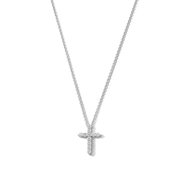 0.70 CT. T.W. Certified Lab-Grown Diamond Cross Pendant in Sterling Silver (I/SI2)