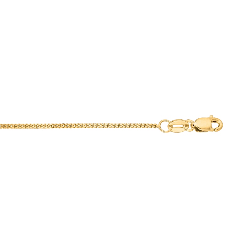 1.0mm Gourmette Curb Chain Necklace in Semi-Solid 10K Gold