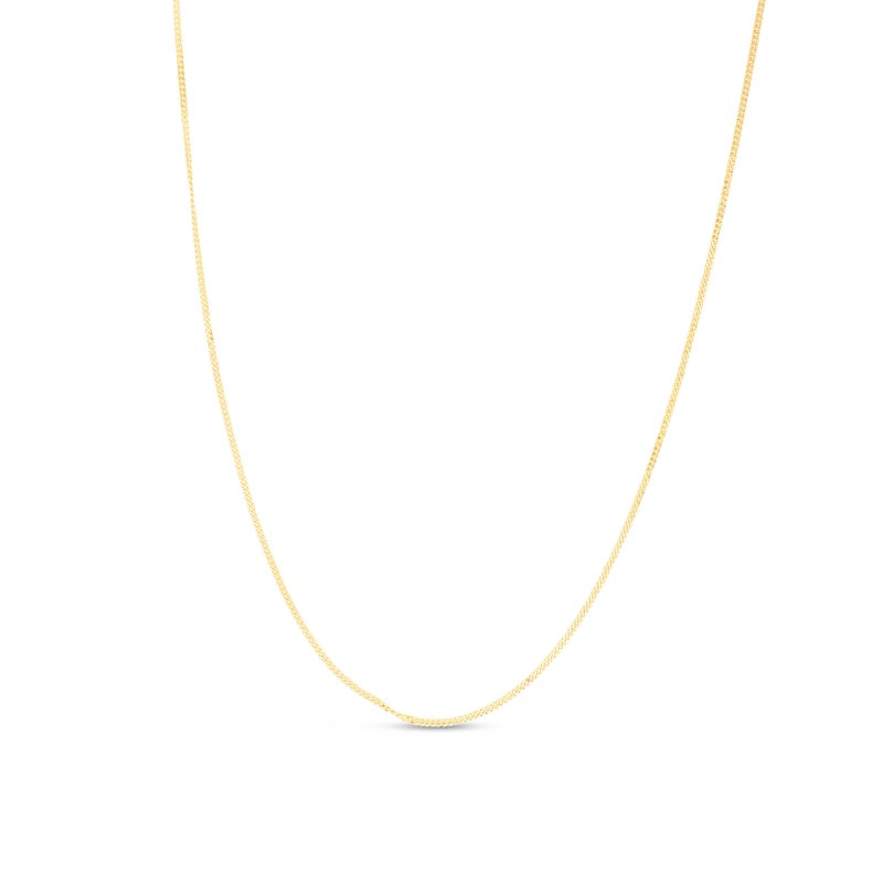 Main Image 1 of 1.0mm Gourmette Curb Chain Necklace in Semi-Solid 10K Gold - 16”