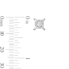 Thumbnail Image 2 of 0.25 CT. T.W. Certified Lab-Grown Diamond Solitaire Square Frame Stud Earrings in 10K White Gold (F/SI2)
