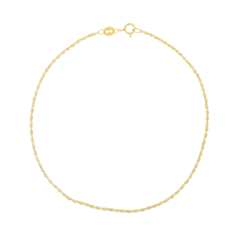 1.4mm Rope Chain Necklace in Solid 10K Gold