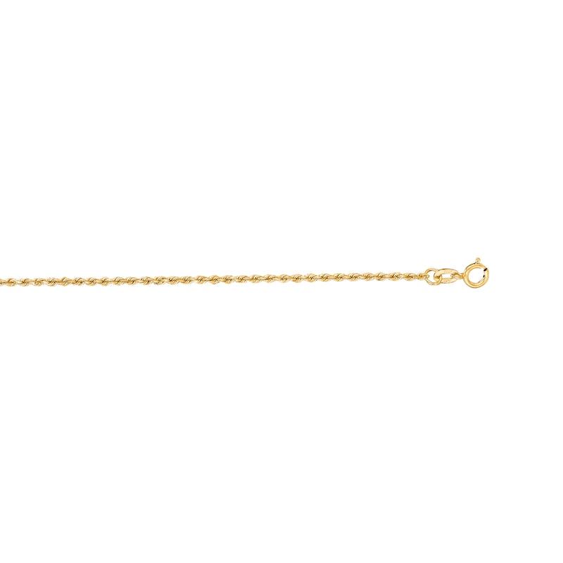1.4mm Rope Chain Necklace in Solid 10K Gold