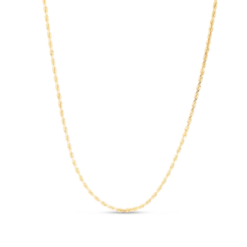 Main Image 1 of 2.5mm Rope Chain Necklace in Solid 10K Gold - 16”