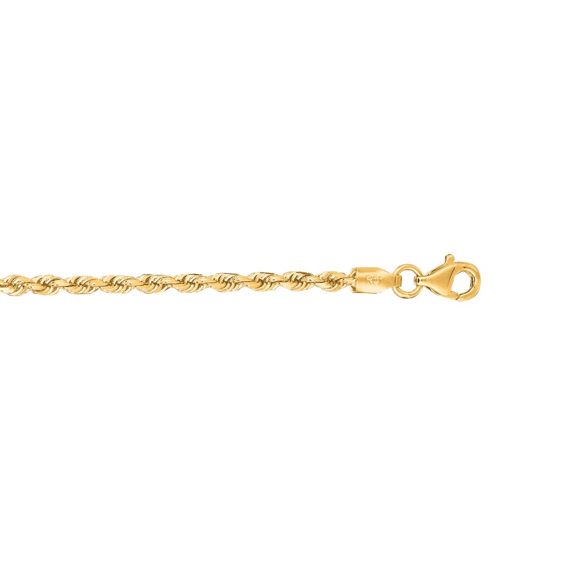 Main Image 2 of 2.5mm Rope Chain Necklace in Solid 10K Gold - 16”