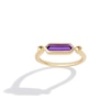 Thumbnail Image 1 of Limor Mindful Jewellery Guidestones Elongated Hexagon Amethyst Sideways Solitaire Ring in 10K Gold