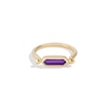 Thumbnail Image 2 of Limor Mindful Jewellery Guidestones Elongated Hexagon Amethyst Sideways Solitaire Ring in 10K Gold
