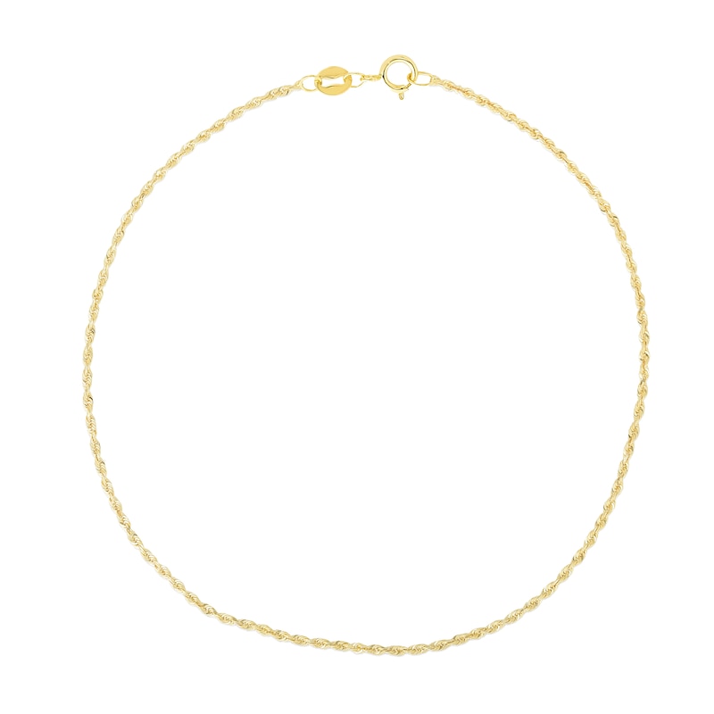 Main Image 1 of 1.4mm Rope Chain Necklace in Solid 10K Gold - 20”
