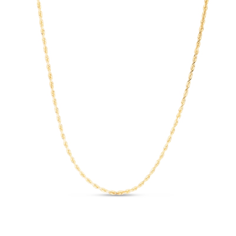Main Image 1 of 2.5mm Rope Chain Necklace in Solid 10K Gold - 22”