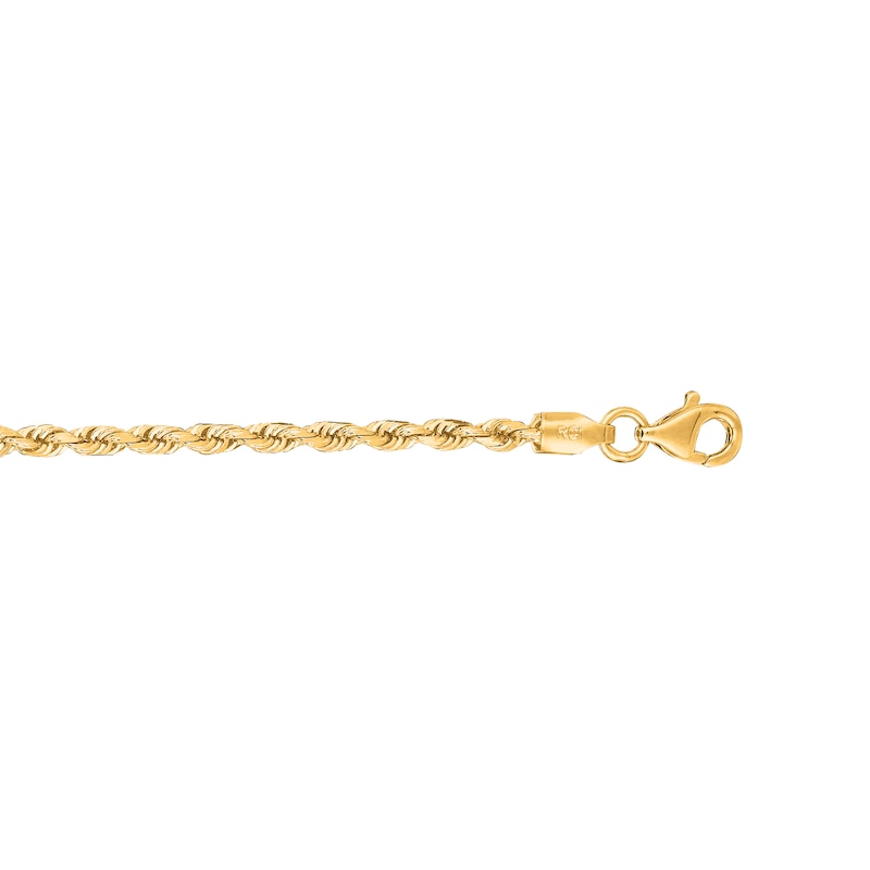 Main Image 2 of 2.5mm Rope Chain Necklace in Solid 10K Gold - 22”