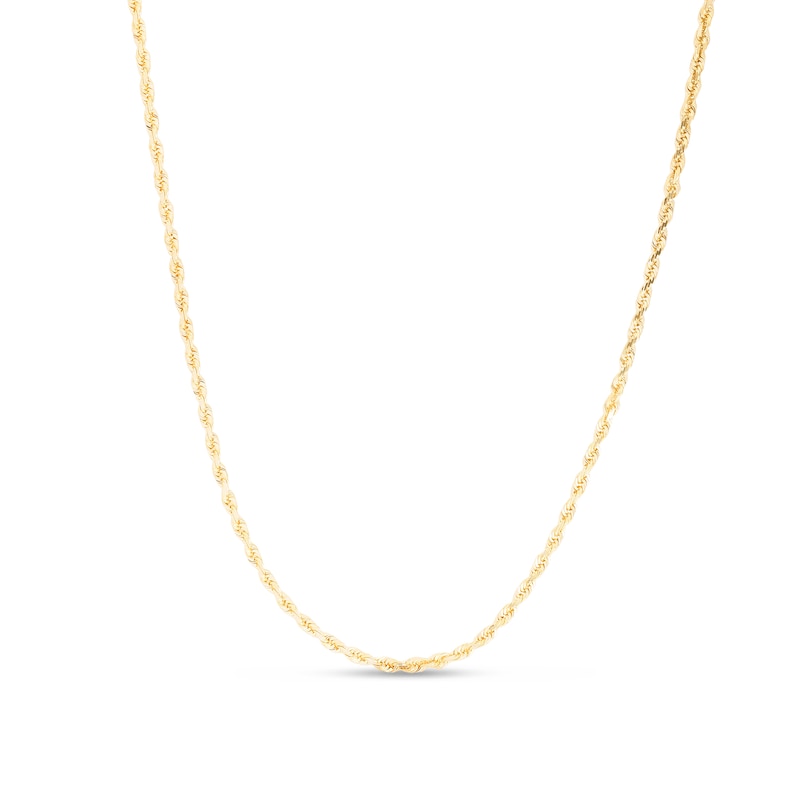Main Image 1 of 1.8mm Rope Chain Necklace in Solid 10K Gold - 16”