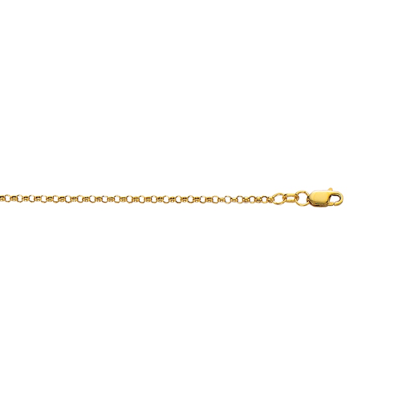 2.4mm Rolo Chain Necklace Hollow 10K Gold