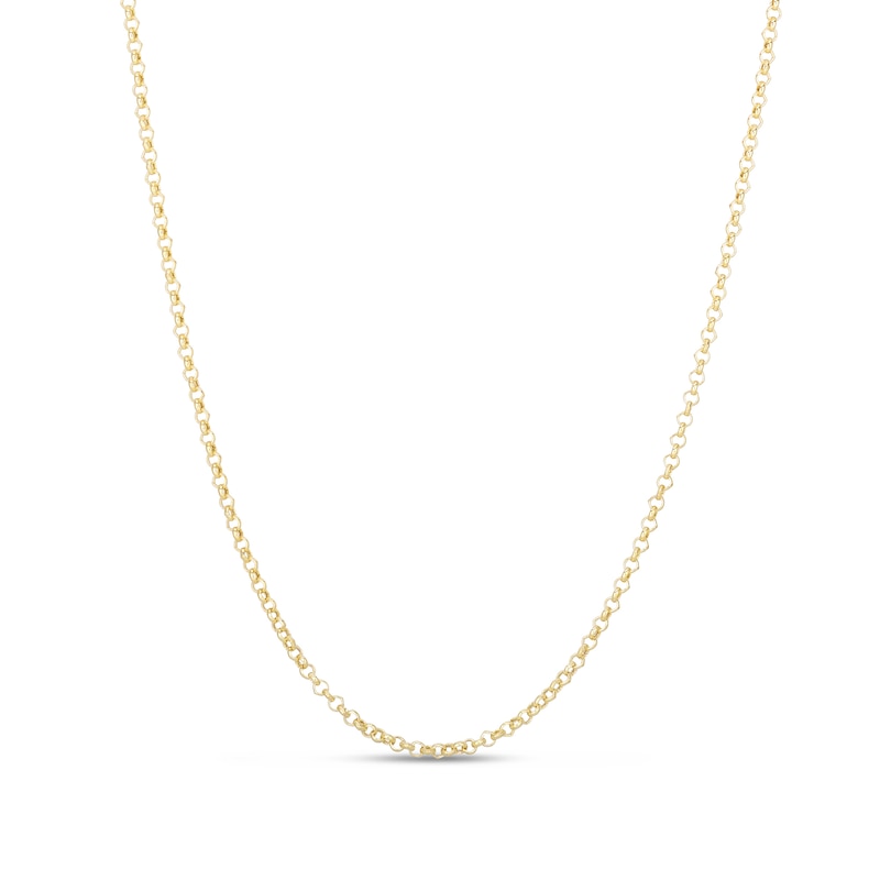 Main Image 1 of 2.4mm Rolo Chain Necklace Hollow 10K Gold - 18”