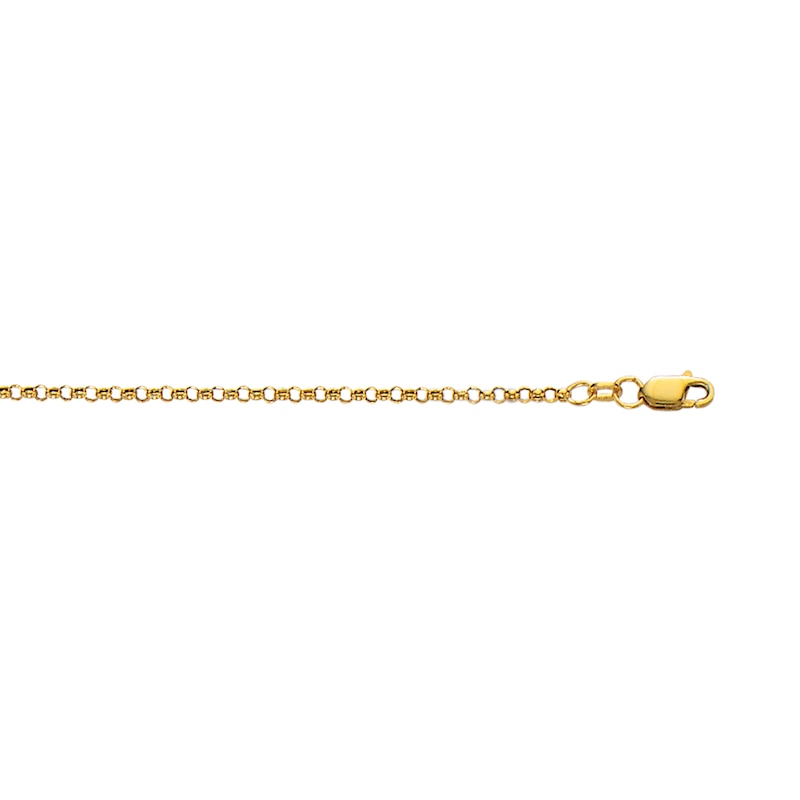 Main Image 2 of 2.4mm Rolo Chain Necklace Hollow 10K Gold - 18”