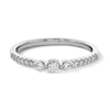 Thumbnail Image 1 of 0.20 CT. T.W. Diamond Three Stone Stackable Band in 10K White Gold