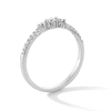 Thumbnail Image 3 of 0.20 CT. T.W. Diamond Three Stone Stackable Band in 10K White Gold