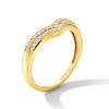 Thumbnail Image 3 of 0.25 CT. T.W. Diamond Triple Row Chevron Band in 10K Gold