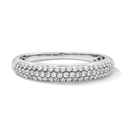 0.30 CT. T.W. Diamond Triple Row Band in 10K White Gold