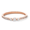 Thumbnail Image 1 of 0.20 CT. T.W. Diamond Three Stone Stackable Band in 10K Rose Gold