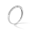 Thumbnail Image 3 of 0.12 CT. T.W. Baguette and Round Diamond Alternating Stackable Band in 10K White Gold