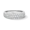 Thumbnail Image 1 of 1.00 CT. T.W. Certified Lab-Grown Diamond Triple Row Band in 14K White Gold (F/VS2)