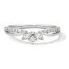 Thumbnail Image 1 of 0.30 CT. T.W. Marquise-Cut and Round Certified Lab-Grown Diamond Contour Band in 14K White Gold (F/VS2)