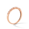 Thumbnail Image 3 of 0.12 CT. T.W. Baguette and Round Diamond Alternating Stackable Band in 10K Rose Gold